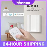 SONOFF RM433 R2 433MHz RF Remote Controller 8 Button Remote Control Paired With SONOFF TX Wall Switch RF Devices IFan04 D1 RFR2