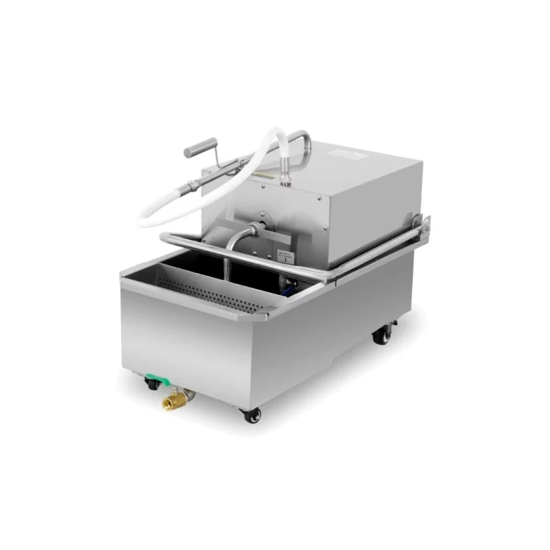Deep Fryer Filter Machine Stainless Steel Commercial Deep Fryer Cart with Foldable Handle