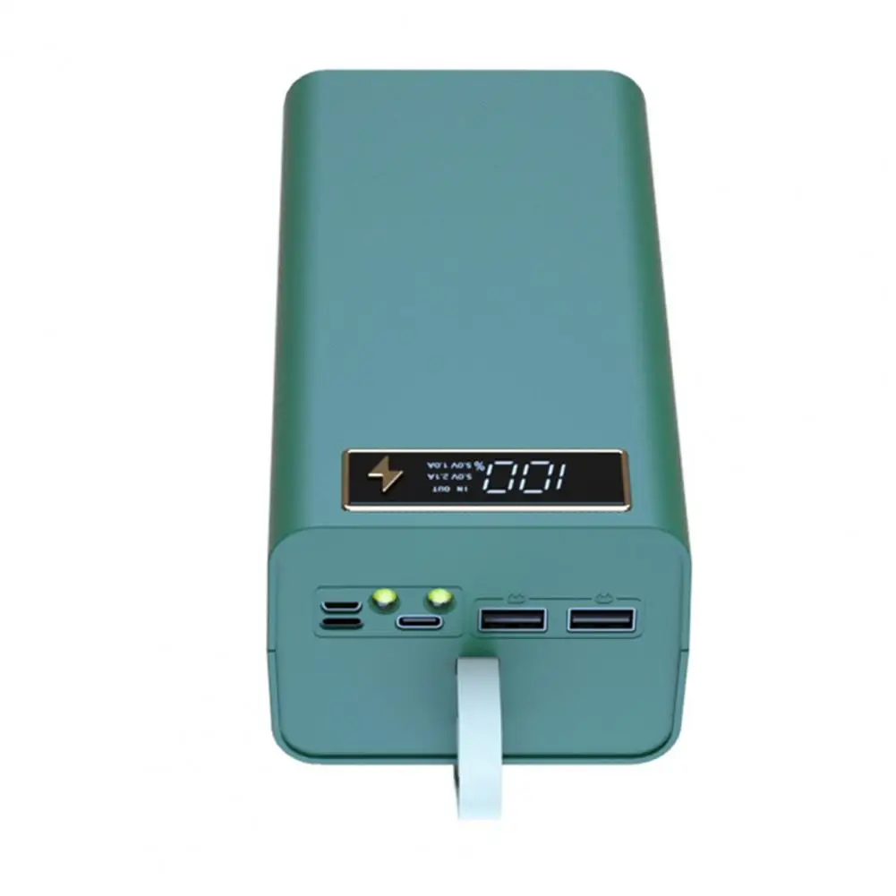 Anti-reverse Connection Power Bank Shell with Lanyard Fast Charging Universal 21x18650 Batteries Portable Charger Shell