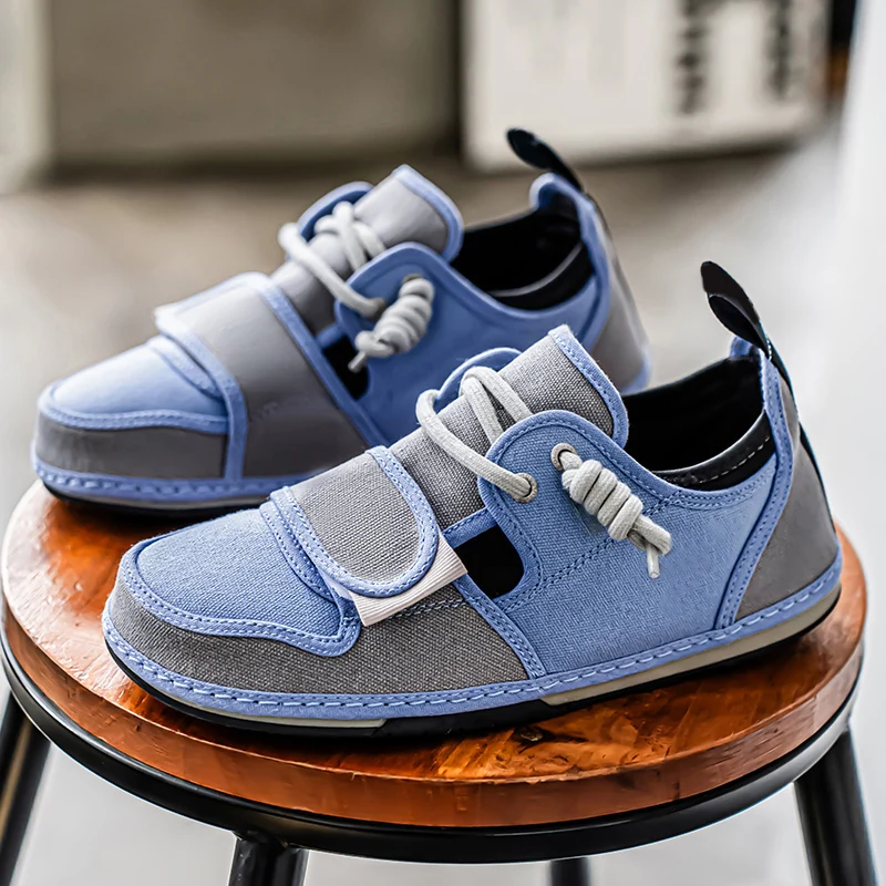 

Мужская модная и универсальная вулканизированная повседневная обувь на шнуровке с круглым носком и плоской подошвой в четырехсезонном стиле на шнуровке