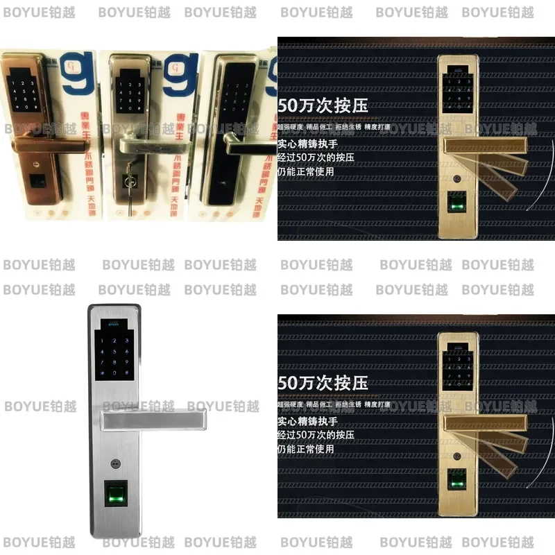 Stainless Steel Smart Fingerprint Door Lock Electronic Keyless Entry Security Deadbolt Cylinder for Home Apartment Office