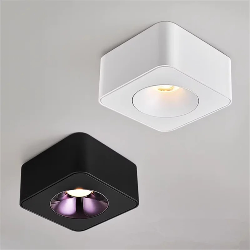 

Ультратонкие накладные COB-светильники CRI98 AC110V-260V 9W12W15W18W20W, диммируемые светодиодные потолочные светильники для помещений