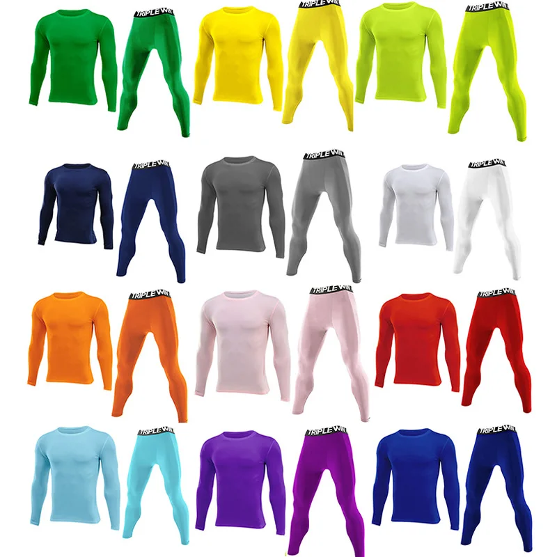 Men Women Thermal Underwear Suit Spring Autumn Quick Dry Thermo Sporting Underwear Sets Female Fitness Gymming Long Johns 025