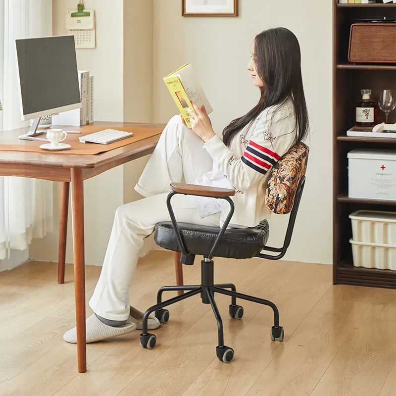Home computer chair Comfortable office Dormitory study Bedroom rotating seat Backrest chair