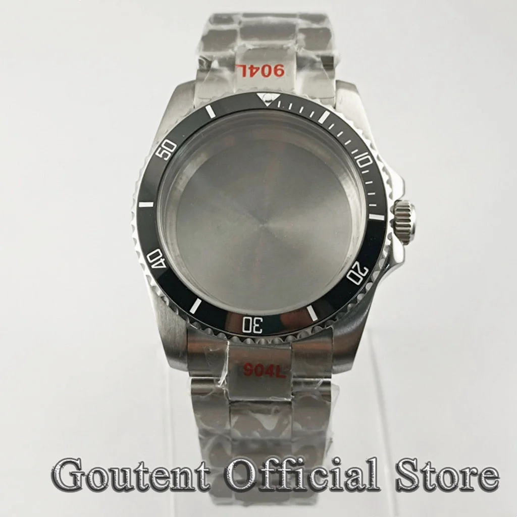 Goutent 36mm Sapphire Glass Watch Case Black Ceramic Bezel Fit NH34 NH35 NH36 ETA 2824 PT5000 ST2130 Automatic Movement