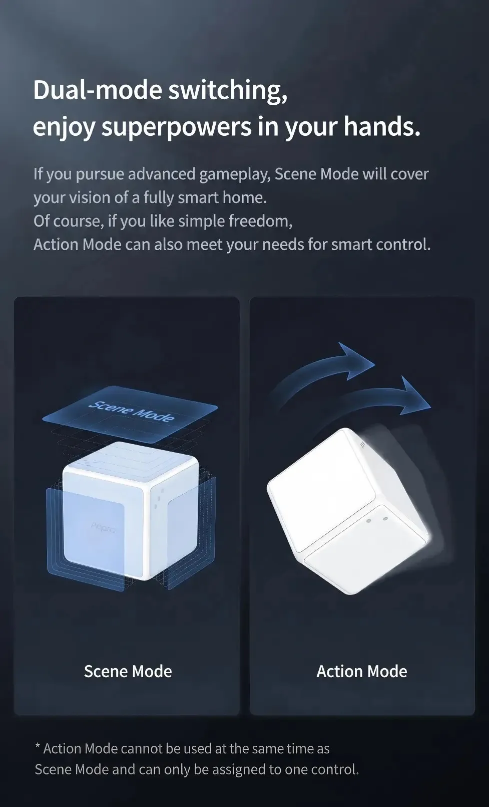 Aqara Magic Cube Controller T1 Pro Zigbee3.0 Multifunktionaler Smart Home Drahtloser Fernbedienungsschalter 6-Seiten-Steuerung für Homekit APP – Detail 6