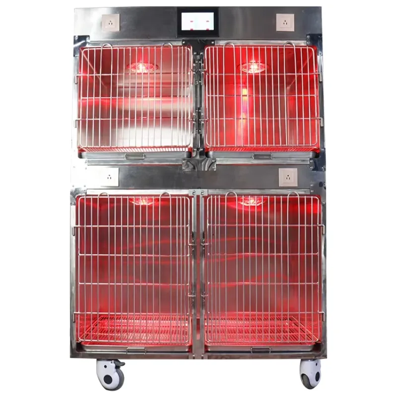 PLVC-004 New Medical Veterinary Device Treatment Stainless Steel Oxygen Animal Pet Dog Cat Care Monitoring Cabin Cage Veterinary