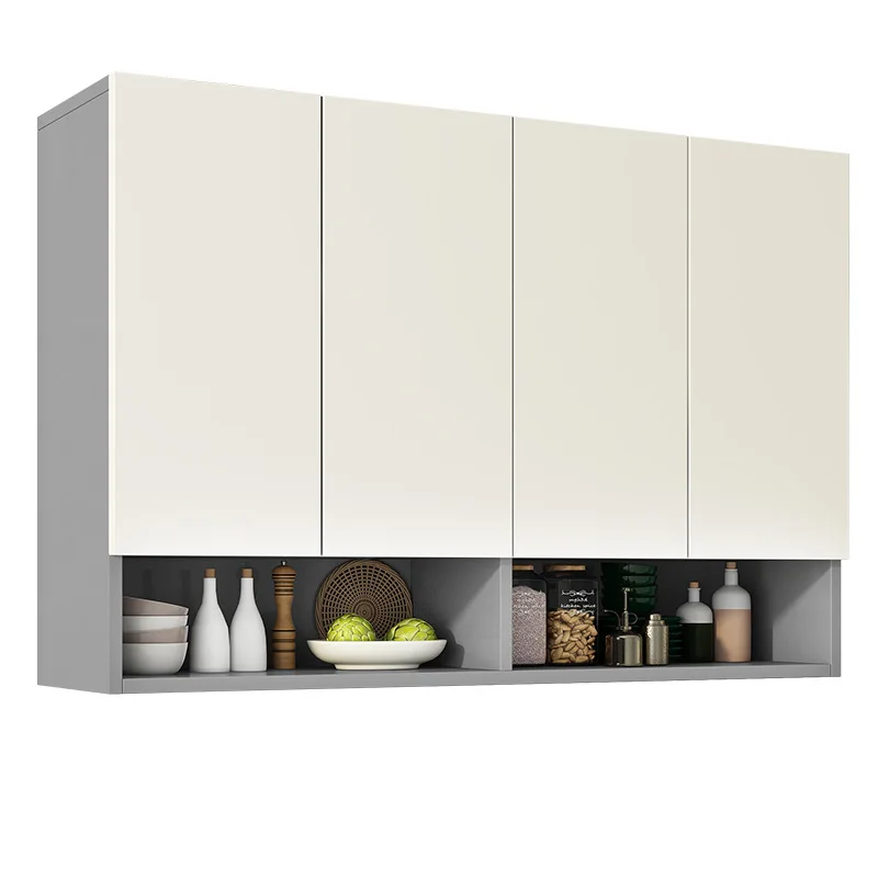 

Solid Wood Kitchen Hanging Cabinet Wall-mounted Balcony Top Cabinet Bedroom Dining Room Closet Bathroom Storage Wall Closet