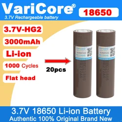 20PCS VariCore 18650 Rechargeable Battery HG2 3000mAh 3.6V Lithium Continuous Discharge 20A Dedicated Electronic Power Battery