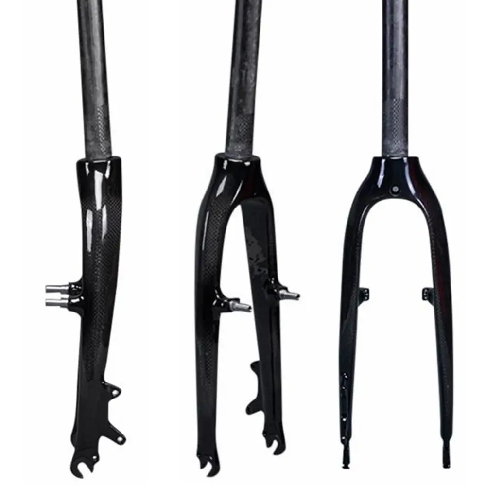 Carbon fork Cycling Folding BMX Bike Front Fork Bicycle Parts Axle Width 100mm Fit for Wheel 20 inch Disc Brake V Brake