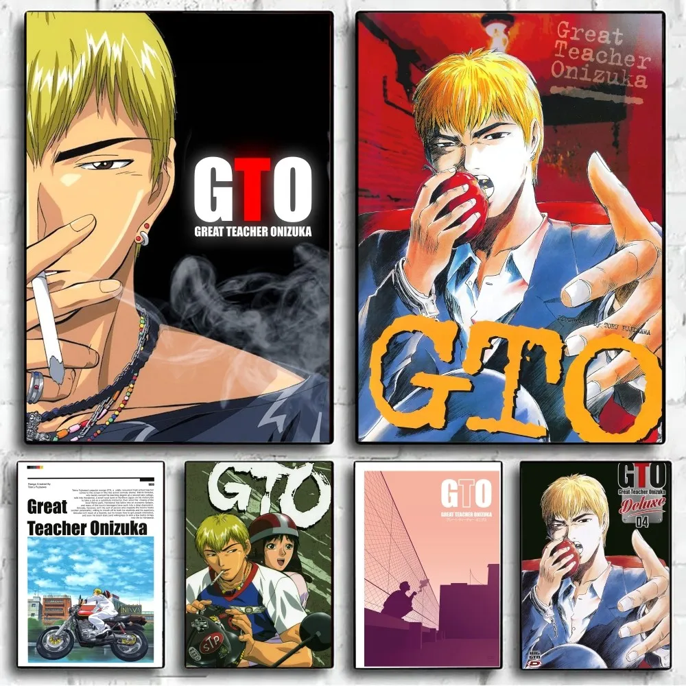 Anime Great Teacher Onizuka Poster No Framed Poster Kraft Club Bar Paper Vintage Poster Wall Art Painting Bedroom Study Stickers