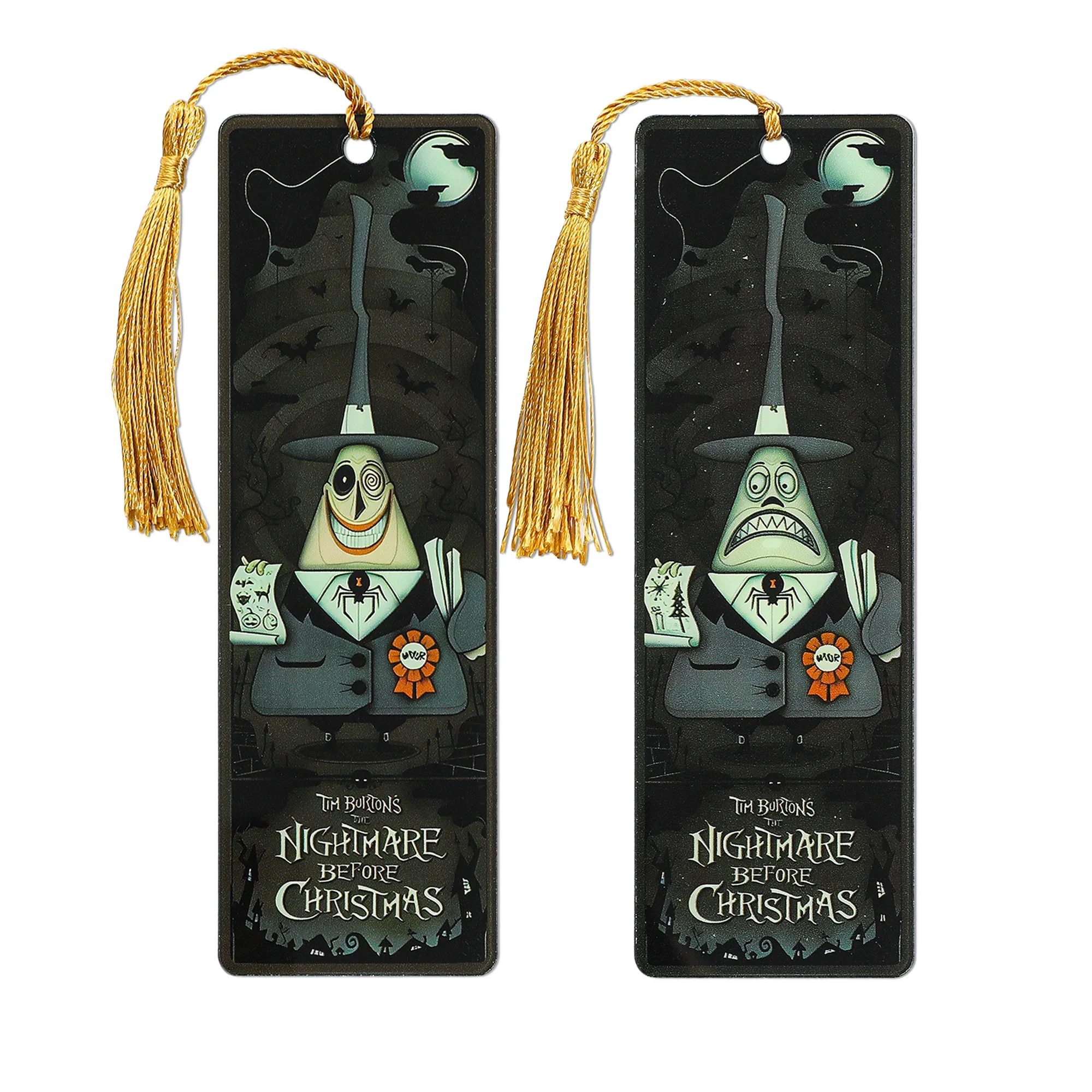 Classic Spooky The Nightmare Before Christmas Mayor Acrylic Bookmarks for Women Men Film Fans Book Lover Gifts Reading Supplies