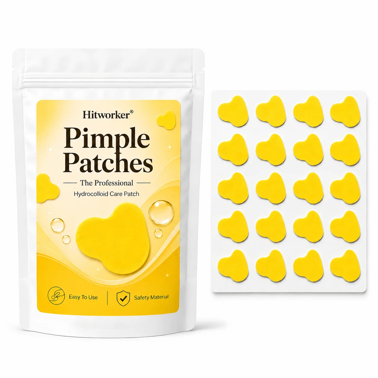 100PCS Pimple Cover Patches, Clear-Look Hydrocolloid Beauty Patches For Day And Night Use, Easy Peel Spot Cover