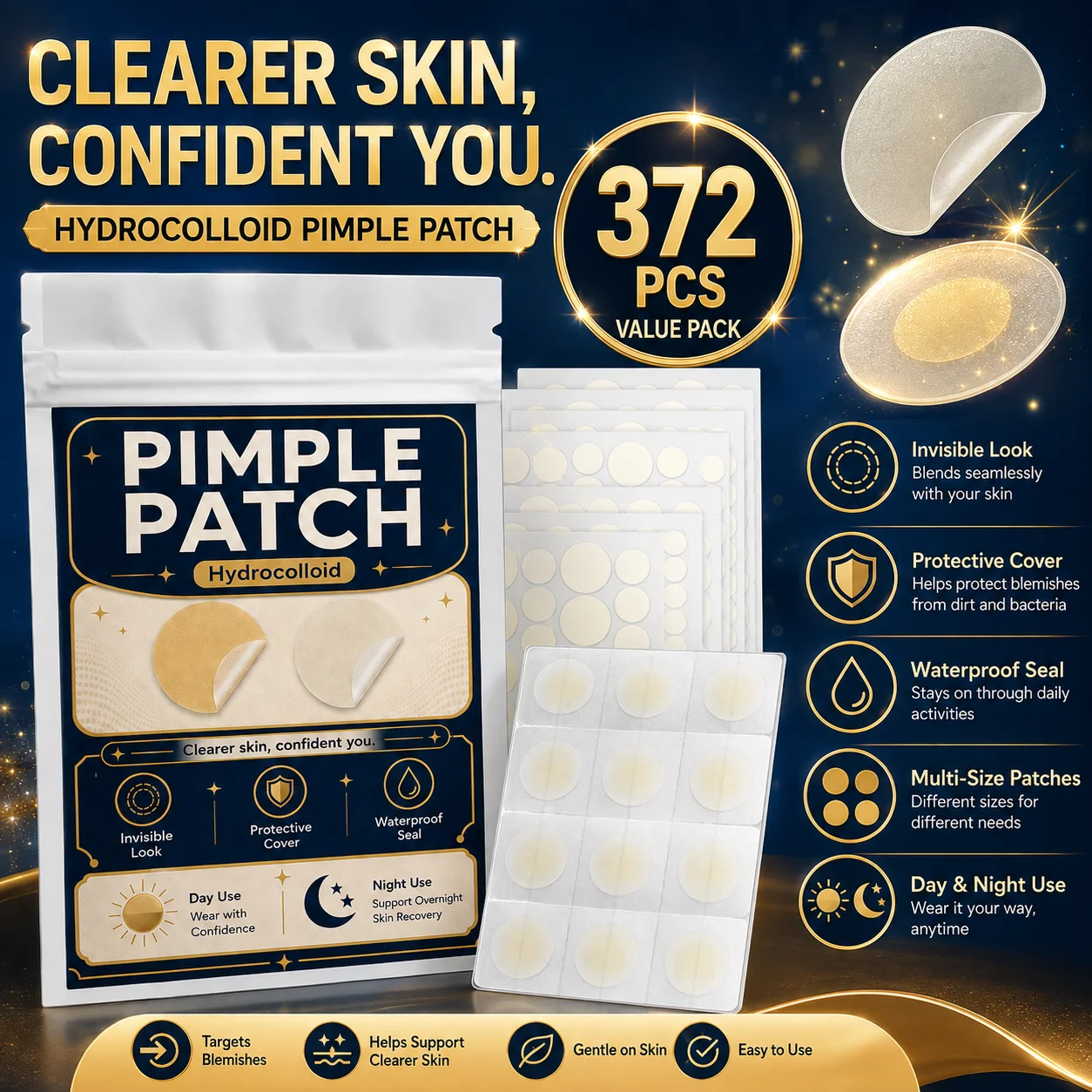 Pimple Patches for Face Hydroc - đánh giá và giá Skincare Acne