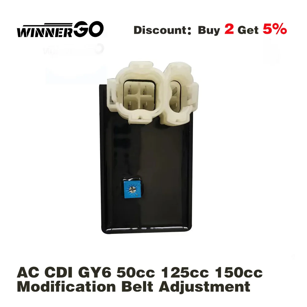 WINNERGO 6Pin AC CDI GY6 Ignition Box for 50cc 125cc 150cc Moped Scooter ATV Quad Motorcycle Modification Belt Adjustment