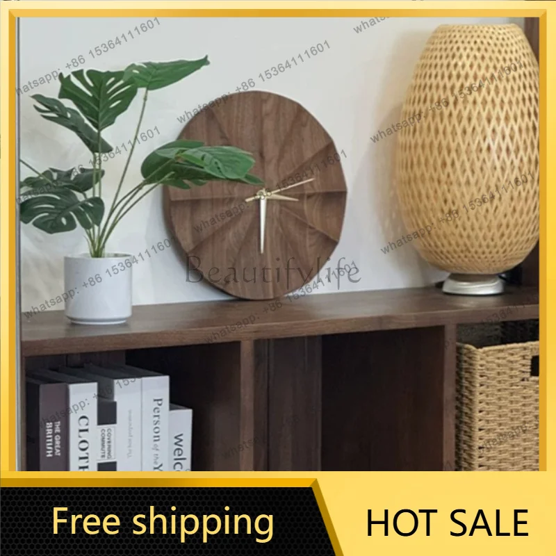 XX.Wooden Wooden Wall Clocks Round Simple Fashion Design Silent Creative Fashion Clock Wall Minimalist Aesthetic Saat Home Decor