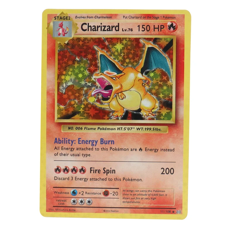 60Pcs English Pokemon Card 1996 Year First generation Flash Shining  Fire-breathing dragon Charizard Pikachu Mewtwo trade Card - AliExpress 26