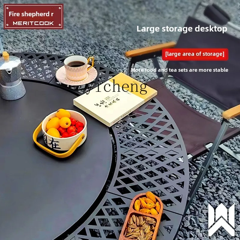 YFY  Multifunctional Fireplace Outdoor Courtyard Fireplace Tea Table Homestay Garden Terrace Wood