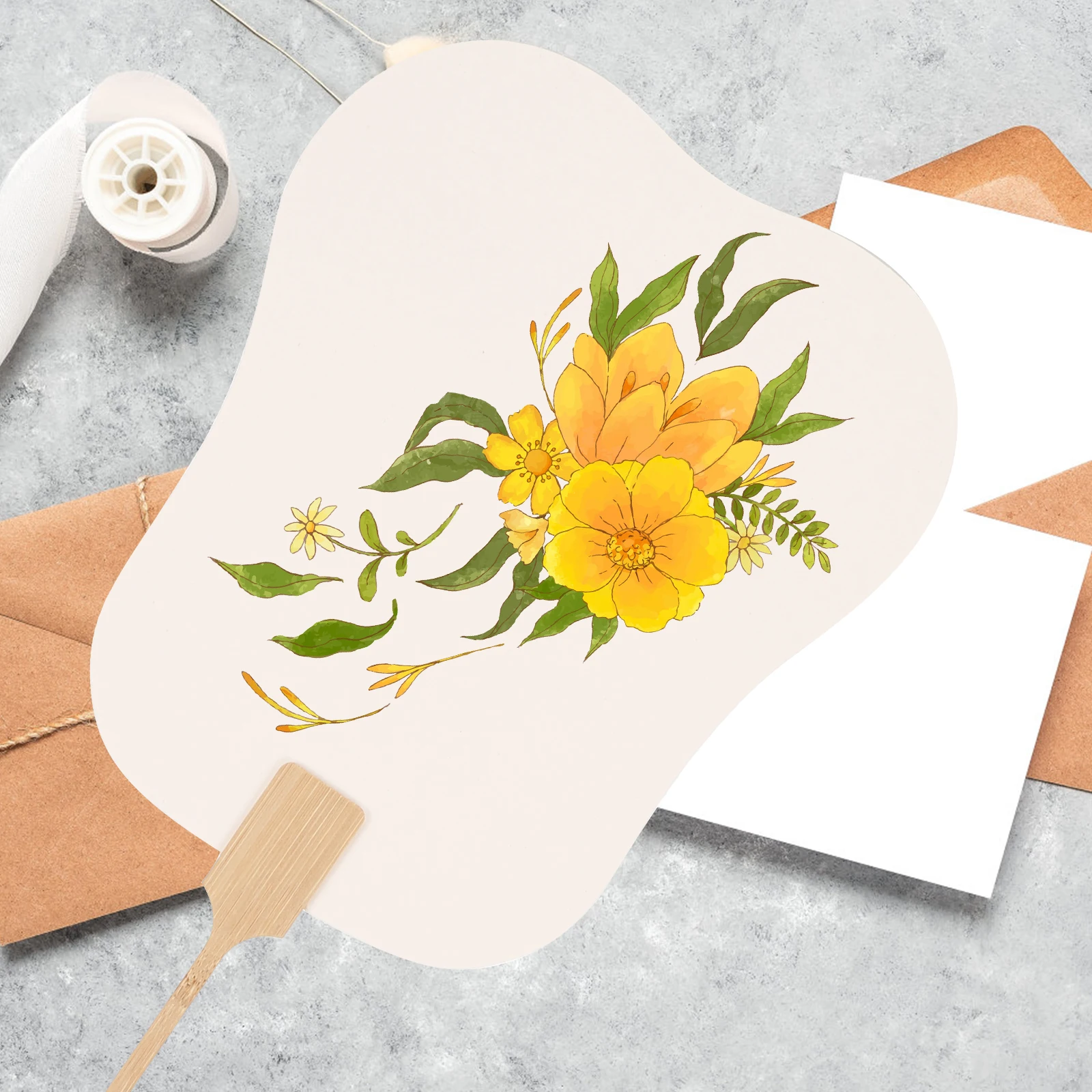 

2 Pcs Hand Fans Ancient Style Chinese Wedding Double Sided Blank Painting Child