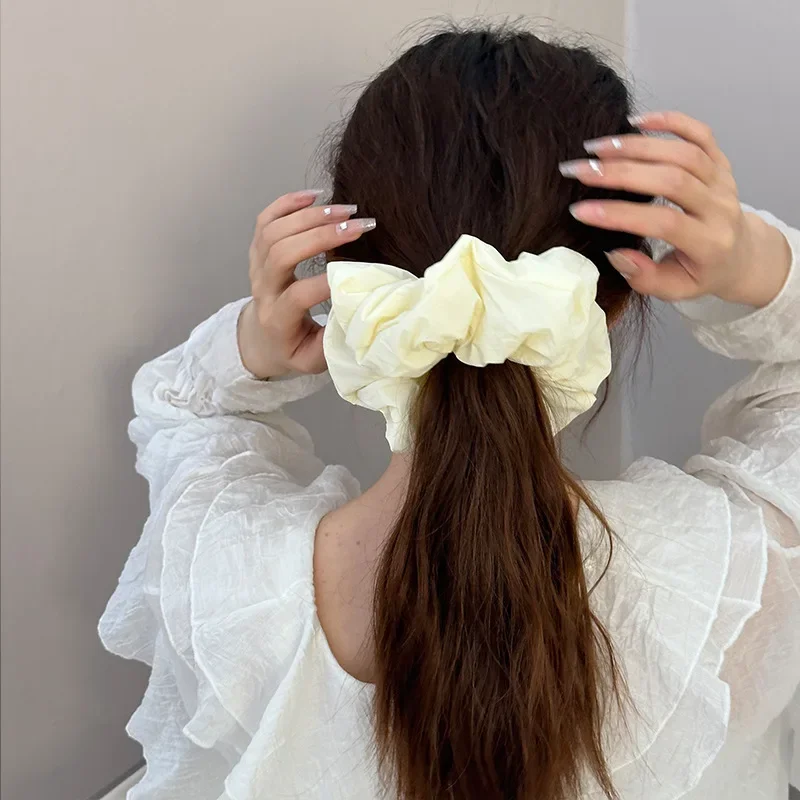 Scrunchie elástico para el cabello grande, accesorios para mujeres y niñas, banda popular coreana, moda líder para adultos, regalo de kpop grande, dulces 2024