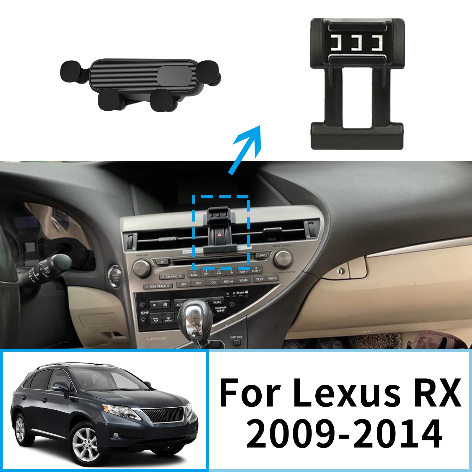 

For Lexus RX RX270 RX350 450 450h AL10 2009 2010 2011 2012 2013 2014Car Mobile Phone Holder GPS Bracket Navigation Stand Auto