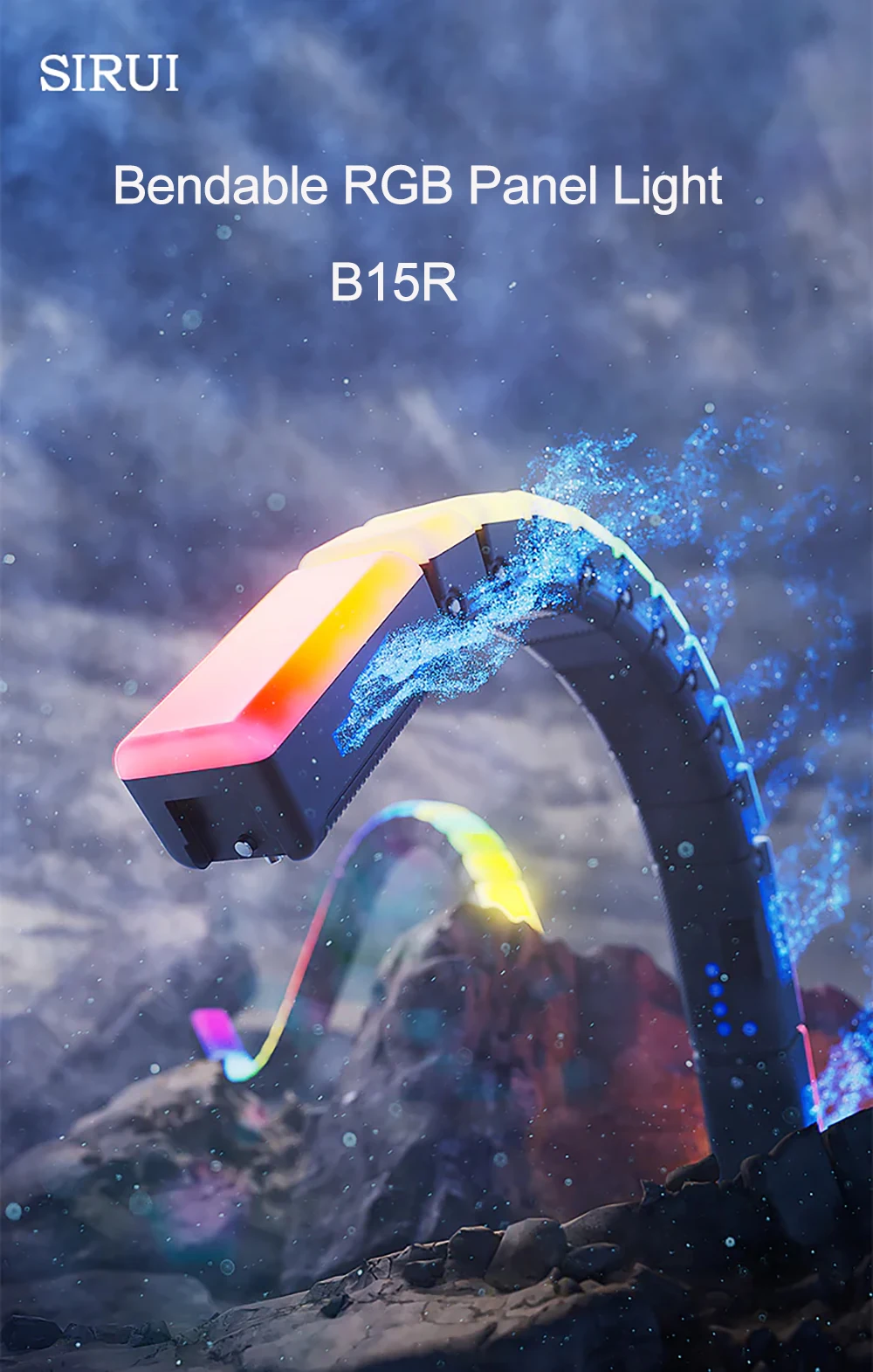 Sirui Dragon Series Bendable RGB Panel Light B15R Flexible RGB Full-color Adjustable Bar Light Lightweight Shooting for Video