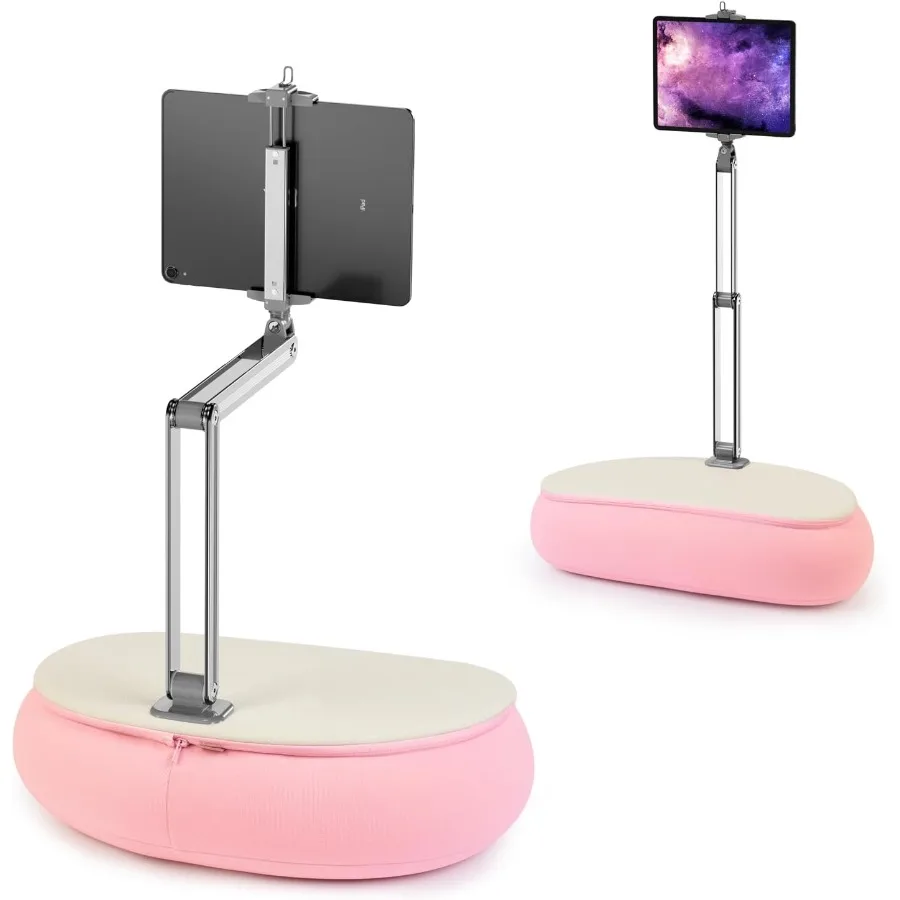 

elitehood Tall iPad Pillow Stand for Lap in Bed Long Arm Adjustable Tablet Pillow Holder 360Rotation iPad Stand for Bed Compati