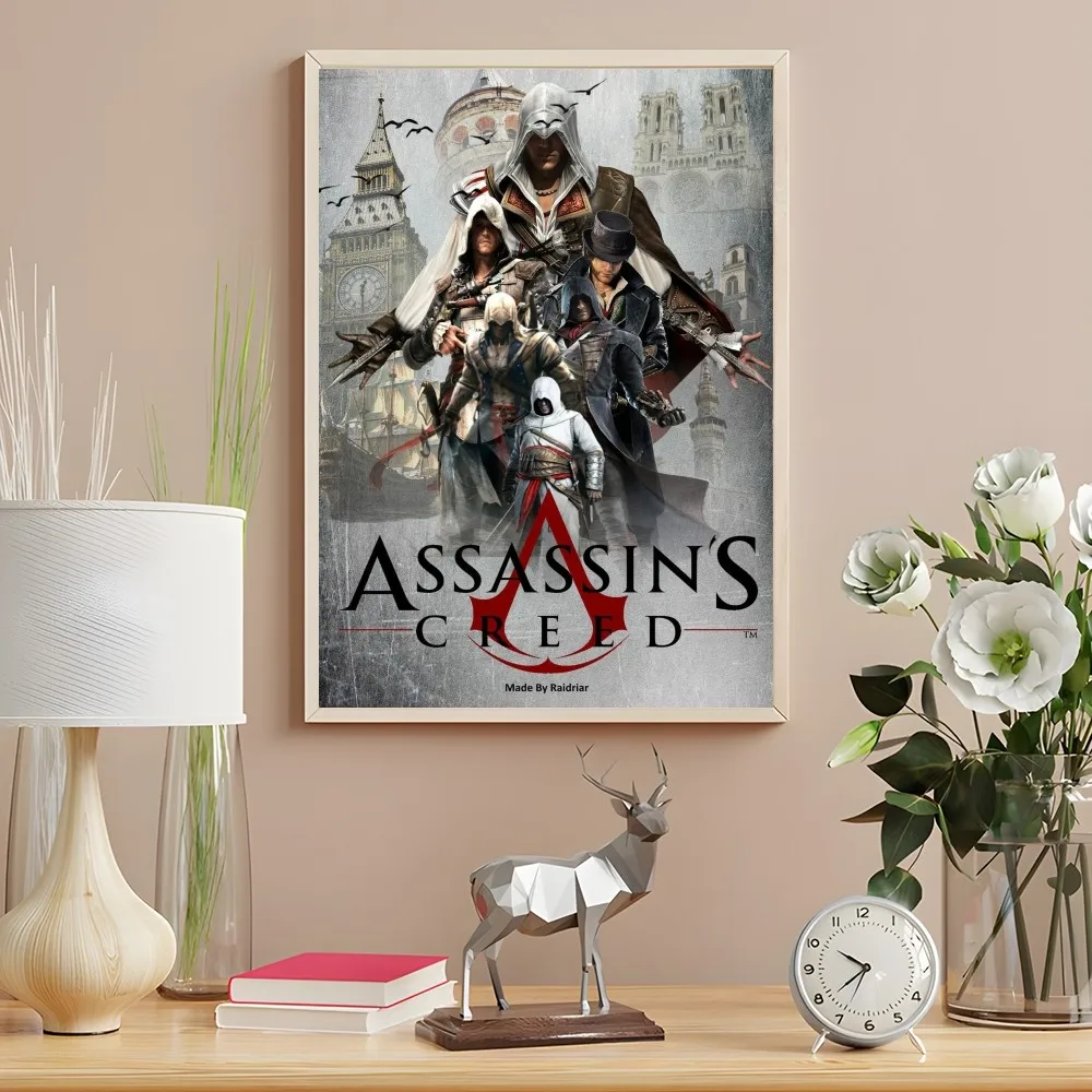 1 قطعة لعبة A-القاتل-S-Creed Classice المشارك لزجة جدار الفن الطباعة مقاوم للماء غرفة المعيشة المنزلي غرفة نوم بار ديكور جمالي #3