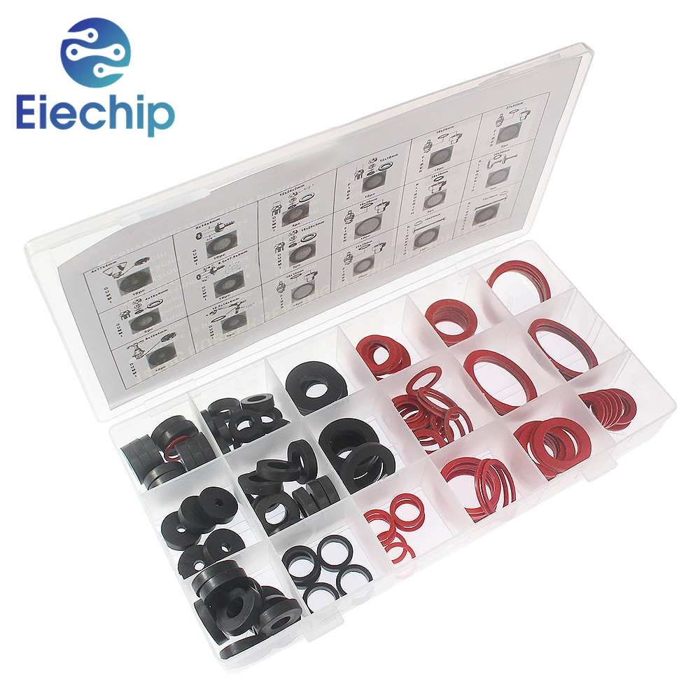 141PCS Rubber O Ring Set -18 Sizes Gaskets Seal Nitrile Rubber Bands High Pressure O-Rings Repair Kit, Sealing Elastic Band