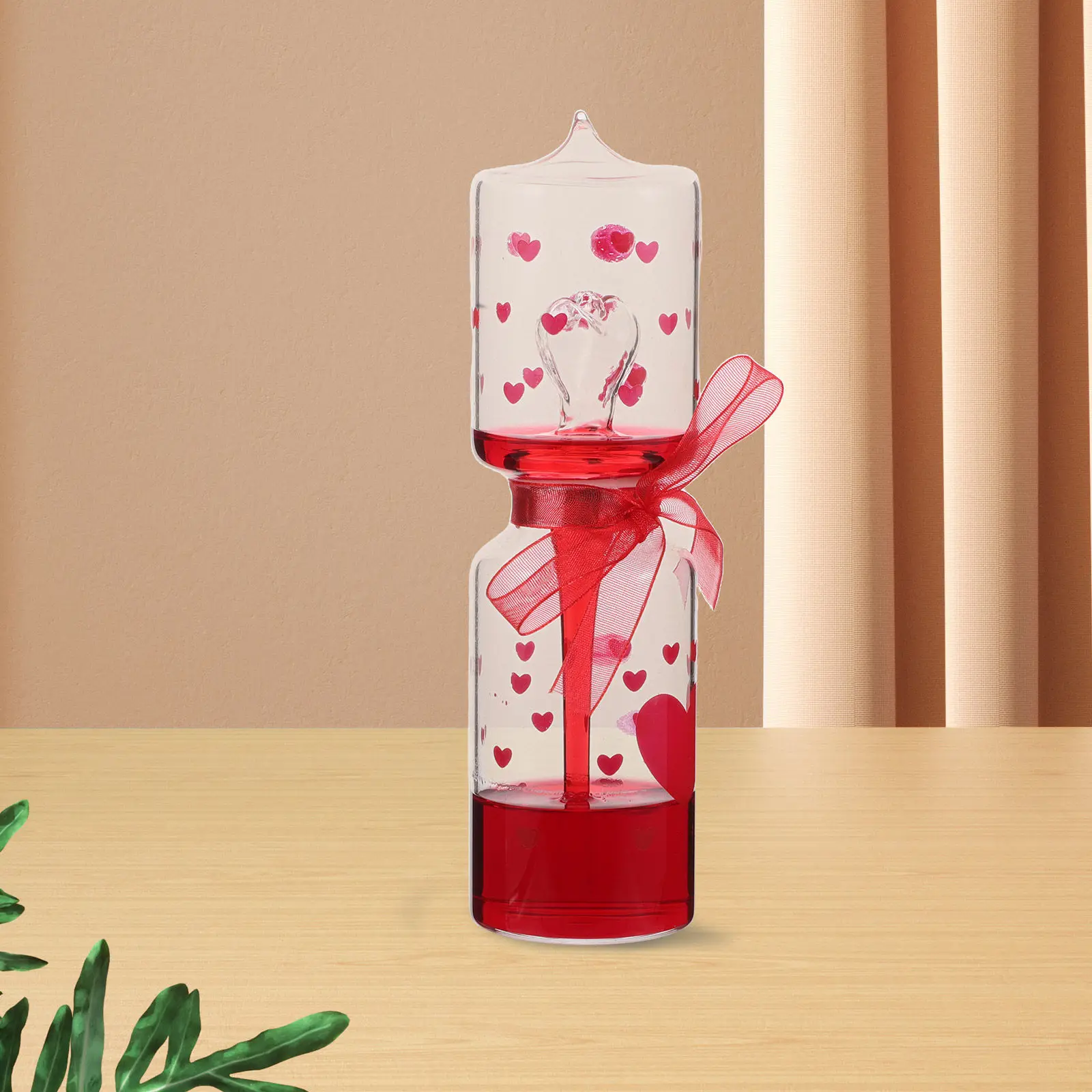 Unique Temperature Sensitive Hour Glass Decoration Creative Office Desk Sensory Hand Boiler Glass Craft Adornment Living Room