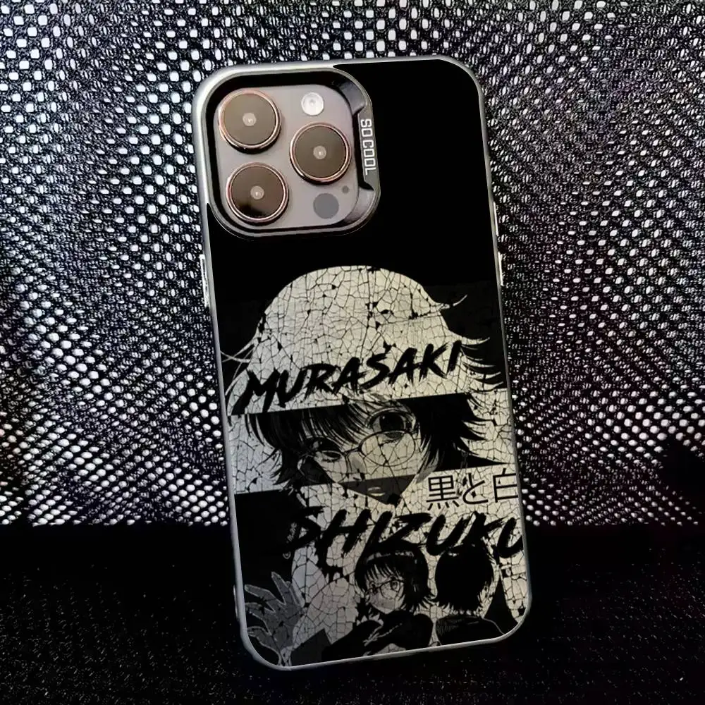 حافظة هاتف H-Hunter S-Shizuku لهاتف iPhone 16,15,14,13,12,11,8,7,Pro,Max,Plus,Mini,XS,SE مضادة للسقوط باللون الأسود غير اللامع