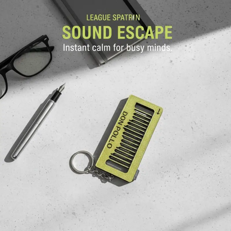 1 pièce Mini piano à ondes sensoriel imprimé en 3D, porte-clés anti-stress, décoration de bureau à domicile, breloque de sac à dos originale, cadeau