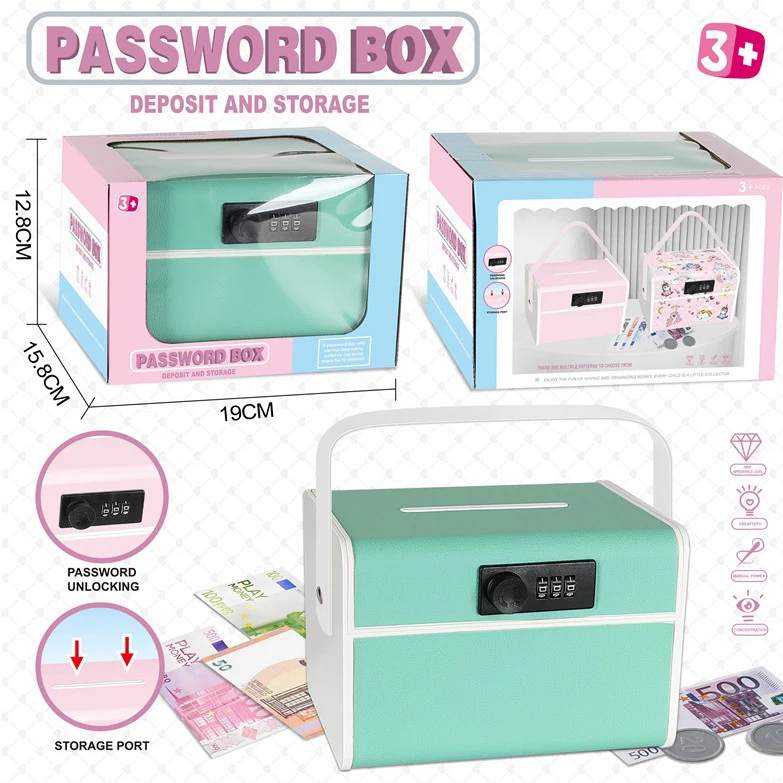 Nouvelle tirelire électronique de dessin animé, boîte d'économie automatique, Machine ATM, coffre-fort, banque d'argent, boîte de monnaie musicale ATM