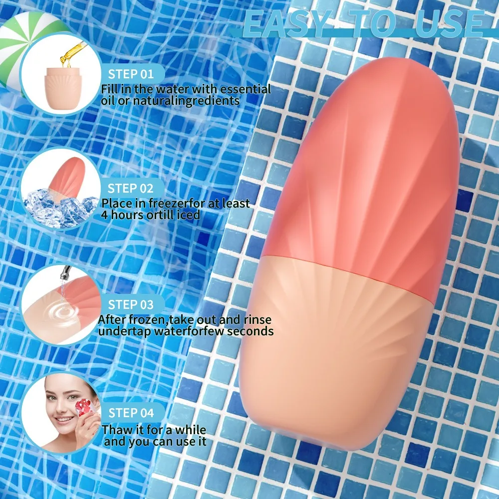 Ice Grid Silicone Face Mold Applicator for Beauty Routine Daily Use Skincare Facial Massage Beauty Ice Mold Skin care Tools