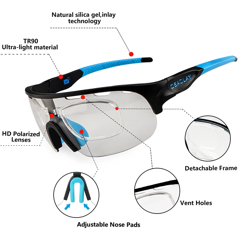 نظارات شمسية غير قابلة للكسر لصيد الأسماك وركوب الدراجات، نظارات شمسية رياضية للرجال والنساء