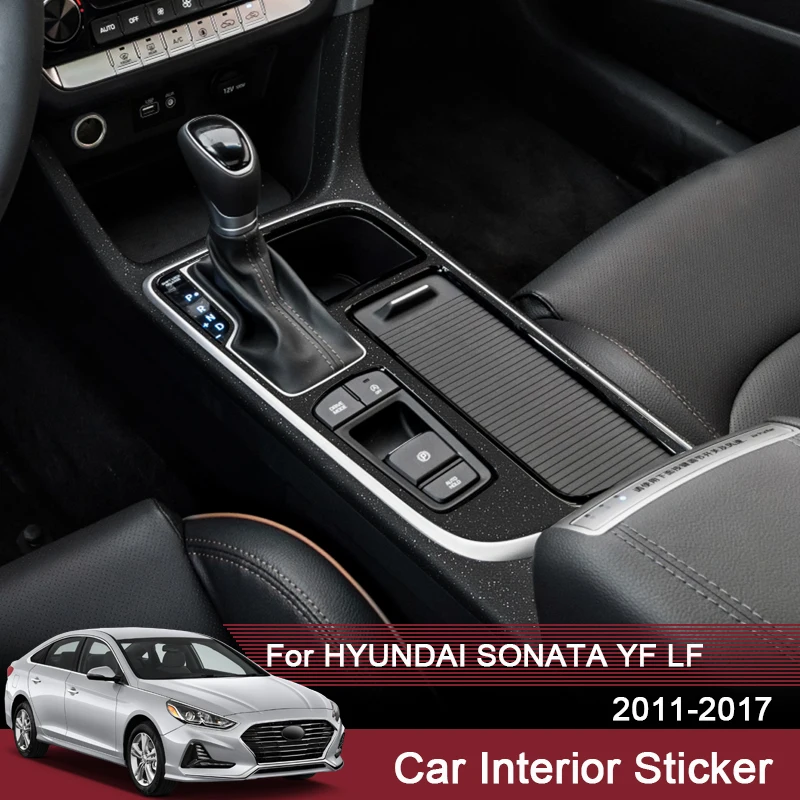 

For Hyundai Sonata YF LF 2011-2017 Car Interior Sticker Windows Contol Decal Inner Door Gear Panel Protective Film Accessory