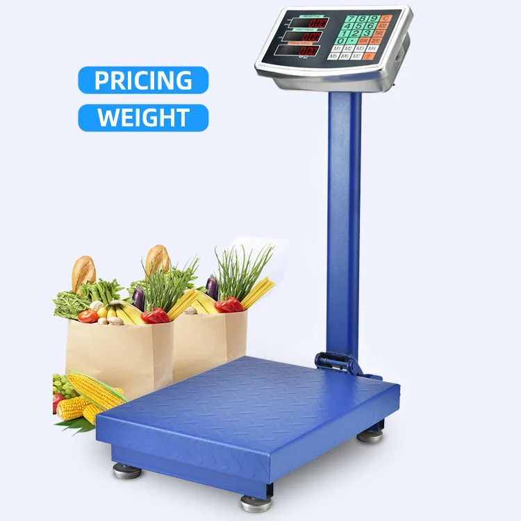 100kg/150kg/300kg Industrial Heavy-Duty Digital Floor Scale with Price Calculation