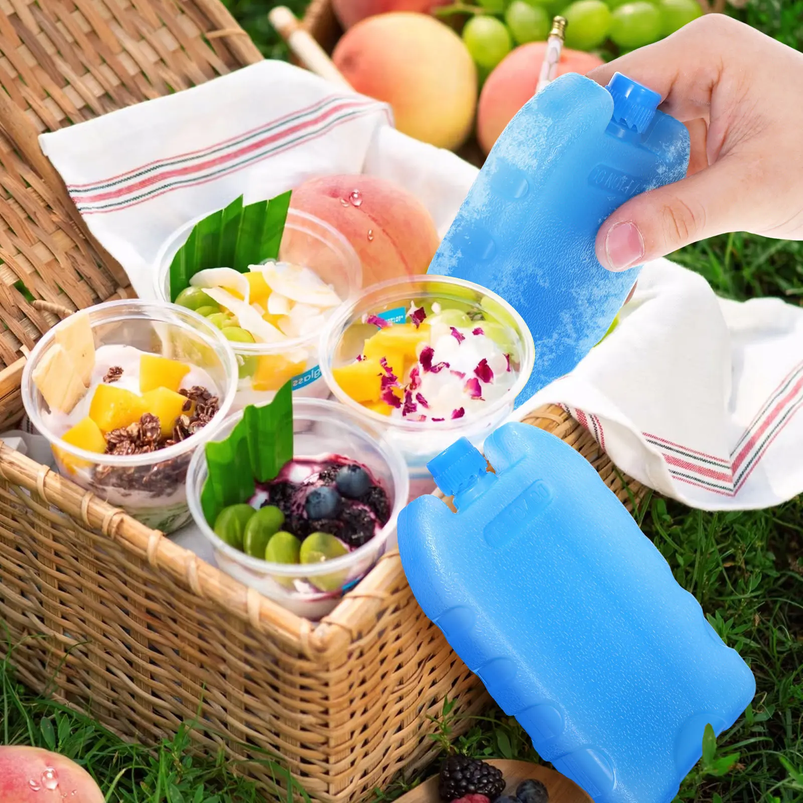 

8 шт. многоразовых гибких охлаждающих блоков для кондиционеров, ланч-боксов, кемпинга, хранения продуктов, использования на улице