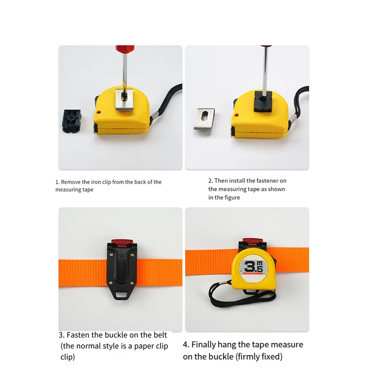 Стеллаж для рулетки Автоматическая пряжка для измерения утолщенный Зажим для ремня фиксированный пластиковый портативный держатель для инструмента