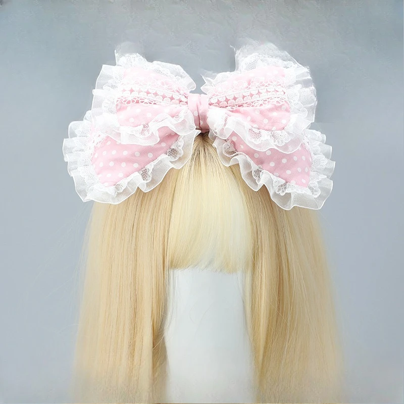 

Handmade Big Bow Hairpin Sweet Polka Dot Hair Clip for Girls Cute Bowknot Barrettes Hair Accessories Headwear