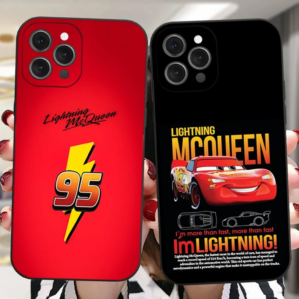 Cars Flash McQueen Red 95 Phone Case For iPhone 16,15,14,13,12,11 Plus,Pro,Max,XR,XS,X,7,8 Plus,SE,Mini Silicone Soft