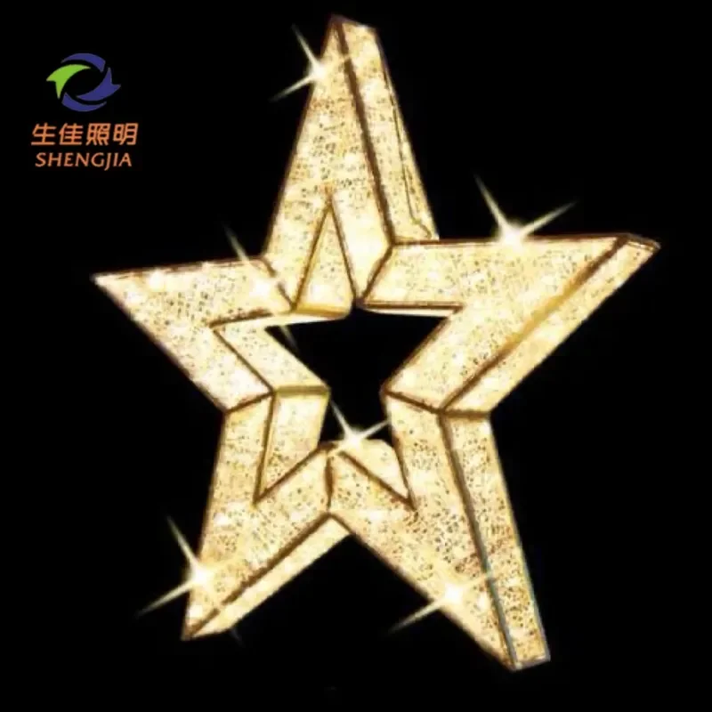 3D Star LED Christmas Light Outdoor Large PVC IP68 Waterproof Remote Control Custom Color for Home Landscape Wedding