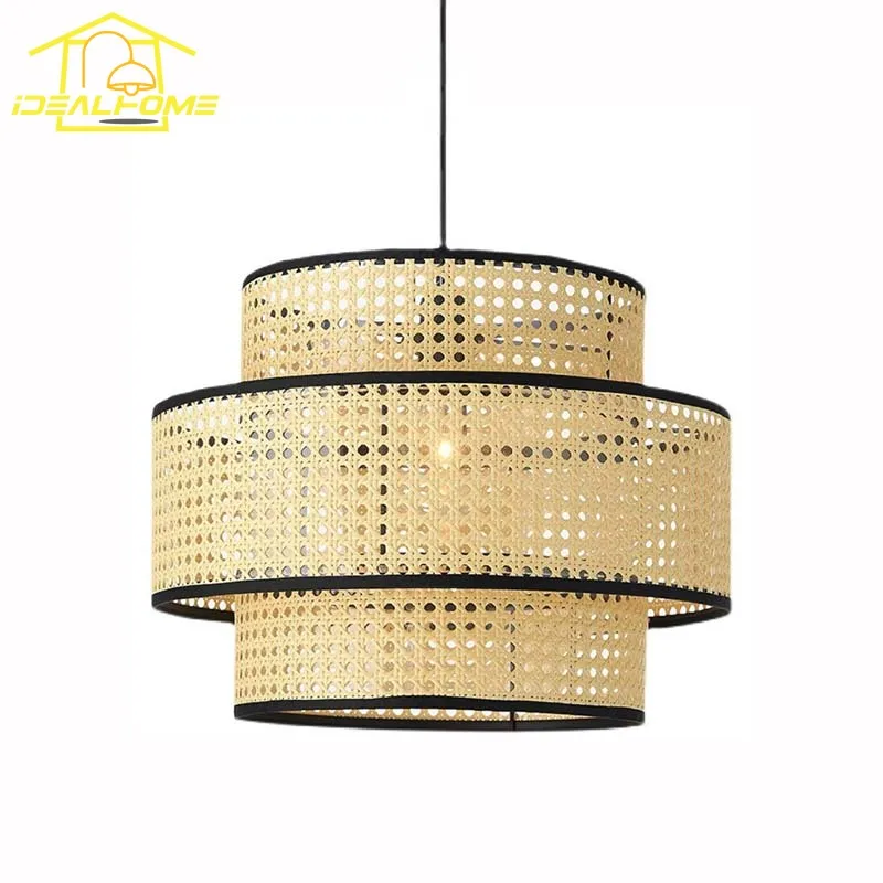 japones rattan tecelagem zen art pingente decorativo luzes led modernos luminarias restaurante quarto loja de roupas estudio e27 01