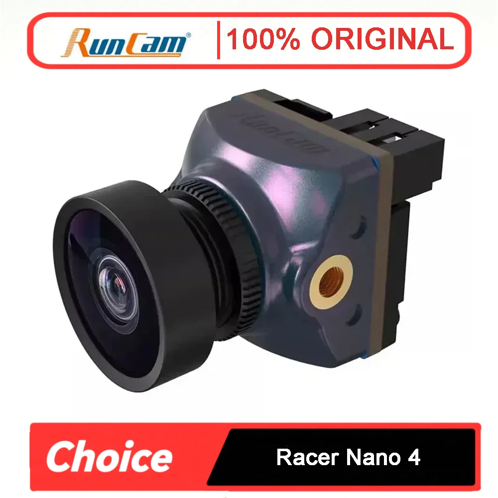 

RunCam Racer Nano 4 1200TVL Super WDR CMOS Sensor Waterproof LED Lighting Track Mode FPV Camera NTSC/PAL for RC Racing Drone