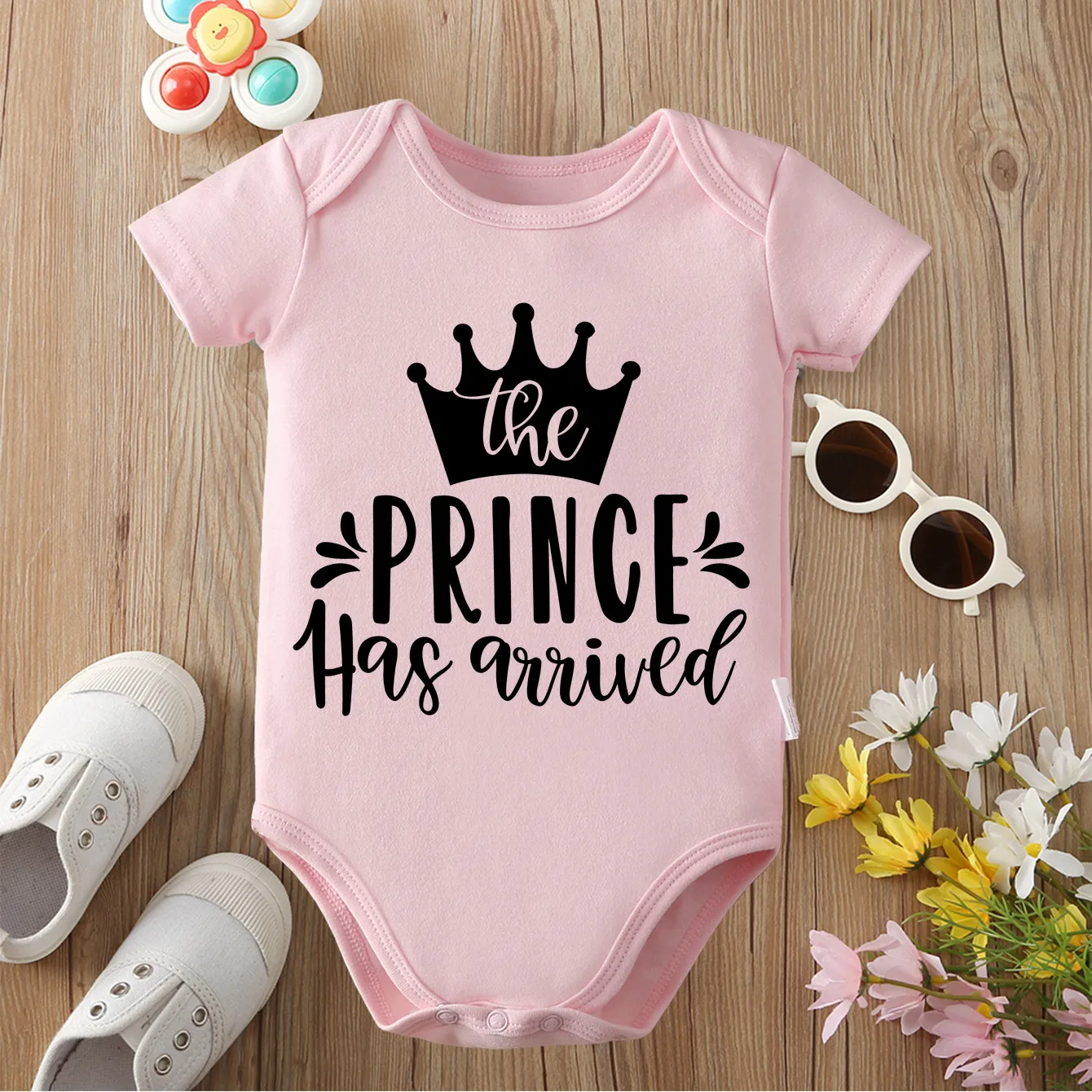 

Sweet Princess Exquisite Print 100% Cotton Cloths Comfortable Onesie Bodysuit for Baby Jumpsuit for 0 To 12 Months Newborn