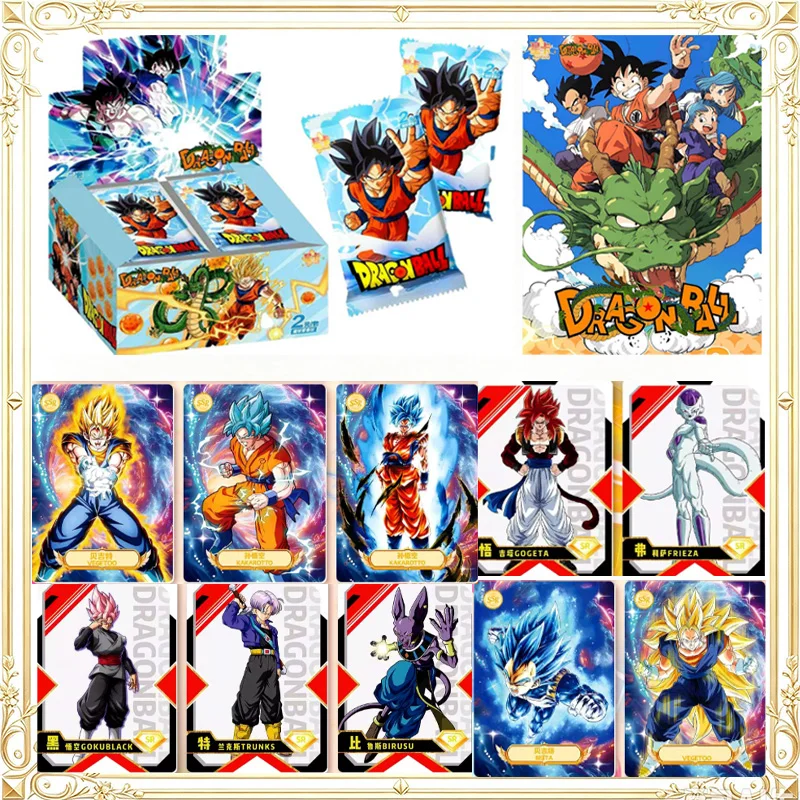 Dragon Ball Trading Cards Dragon Ball Z Deluxe Edition Foil Stamping Collectible Card Vegeto Kakarotto Gogeta Rare Anime Cards