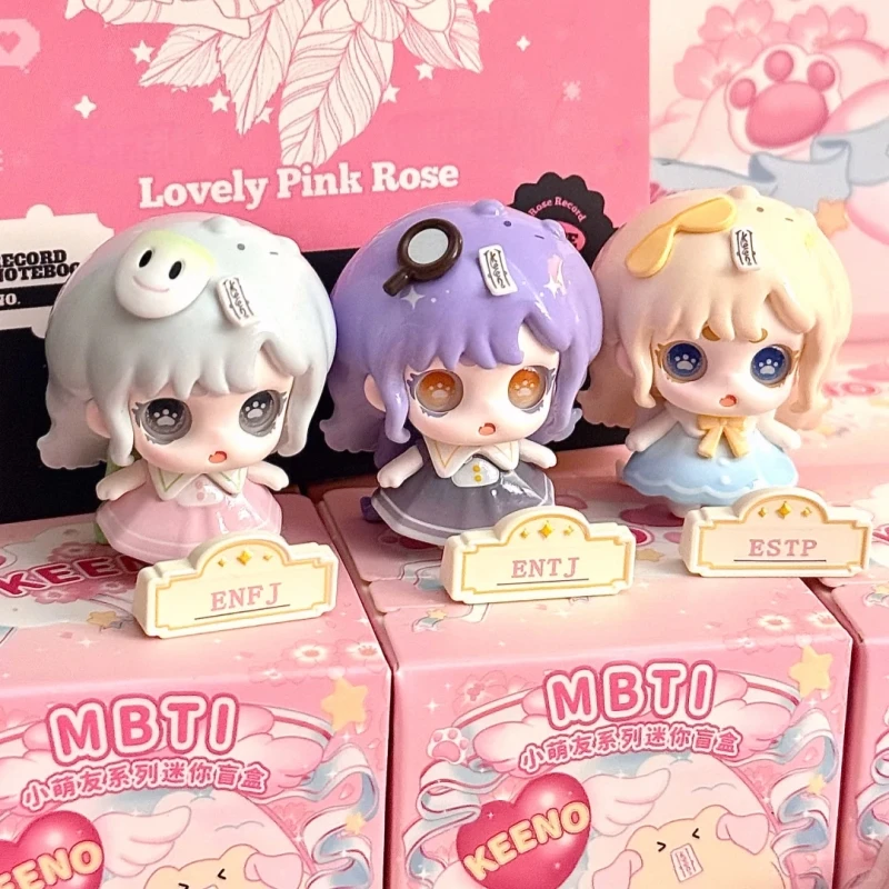 Nieuwe Keeno Mbti Leuke Vrienden Serie Mini Blind Box Kawaii Model Leuke Kleine Tafelblad Ornamenten Die Worden Verzameld Als Geschenken