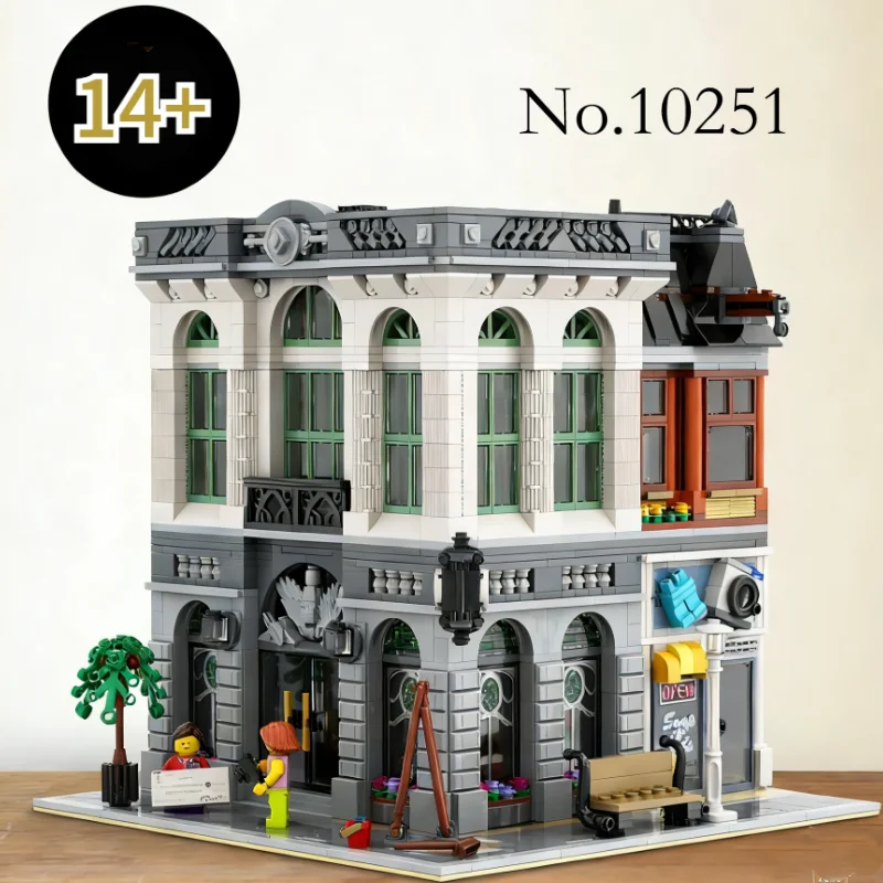 2380pcs Hot Toy Creator Expert European House Brick Bank 10251 Modular Building Block Puzzle Model Toy Birthday Christmas Gift