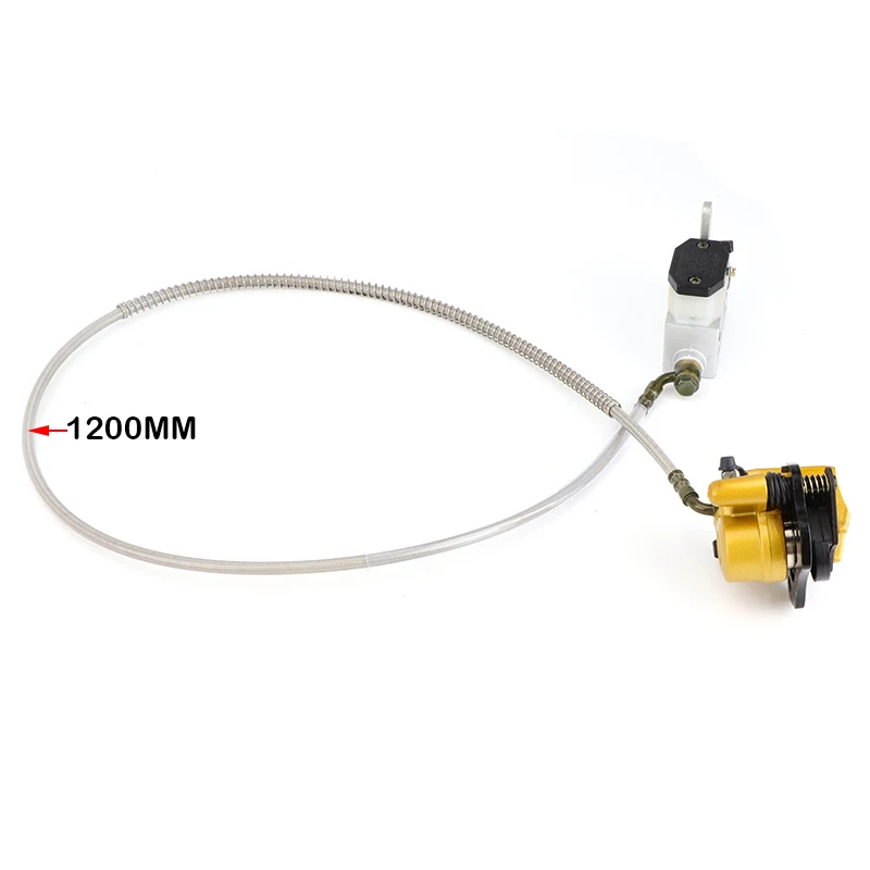 Hydraulic Disc Brake Foot Master Cylinder Caliper Hose Kit for DIY Racing Drift Kart 4-Wheel Vehicle Parts