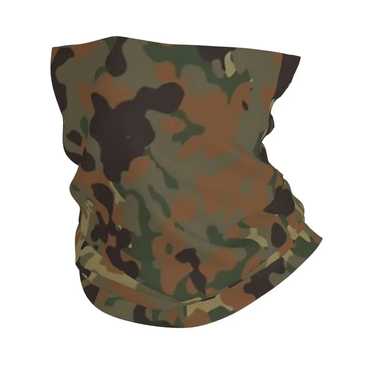 Flecktarn Camouflage Bandana Neck Cover Printed Face Scarf Multifunction FaceMask Cycling For Men Women Adult Winter